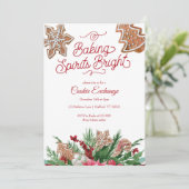 Invitation Échange de biscuits de Noël Spiritueux lumineux (Debout devant)