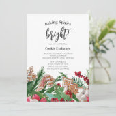 Invitation Échange de biscuits de Noël Spiritueux lumineux (Debout devant)