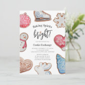 Invitation Échange de biscuits de Noël Spiritueux lumineux (Debout devant)