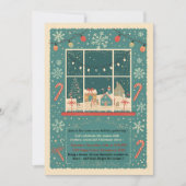 Invitation Échange de biscuits de Noël vintage rétro (Devant)