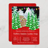 Invitation Échange de biscuits en pain d'épice (Devant / Derrière)