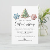 Invitation Échange de biscuits Fête de Noël des vacances (Debout devant)