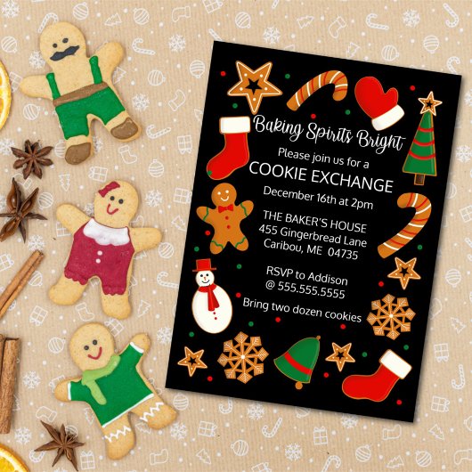 Invitation Échange de biscuits pour illuminer les esprits