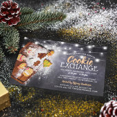 Invitation Échange de biscuits rustique - Fête de Noël