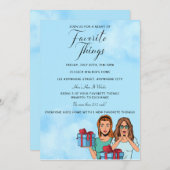 Invitation Échange de Cadeaux de Choses Préférées (Devant / Derrière)