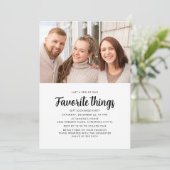 Invitation Échange de cadeaux de choses préférées pour la fêt (Debout devant)