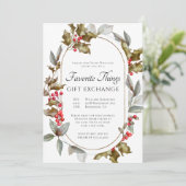 Invitation Échange de Cadeaux de Fleurs Élégantes de Choses P (Debout devant)