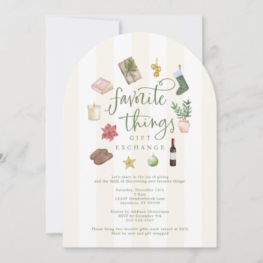 Invitation Échange de cadeaux de Noël (Devant)