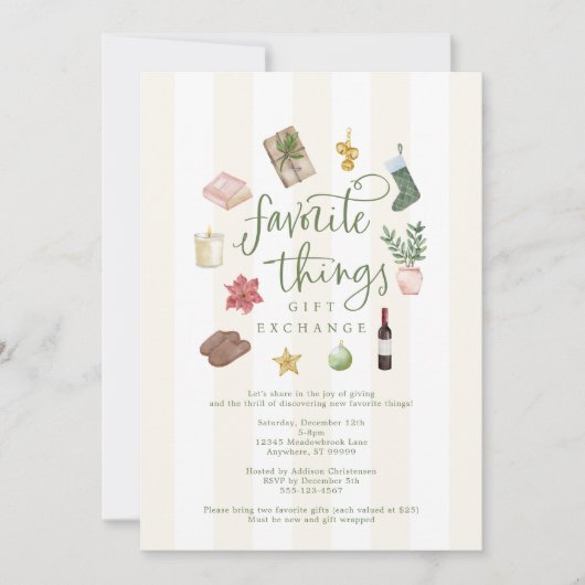 Invitation Échange de cadeaux de Noël (Devant)