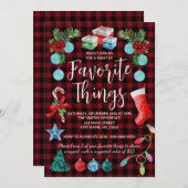 Invitation Échange de cadeaux de Noël (Devant / Derrière)