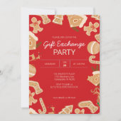 Invitation Échange de cadeaux de Noël (Devant)