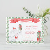 Invitation Échange de cadeaux de Noël à l'éléphant blanc (Debout devant)