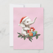 Invitation Échange de cadeaux de Noël à l'éléphant blanc (Dos)