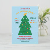 Invitation Échange de cadeaux de Noël Arbre (Debout devant)