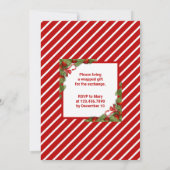 Invitation Échange de cadeaux de Noël blanc de vacances (Dos)