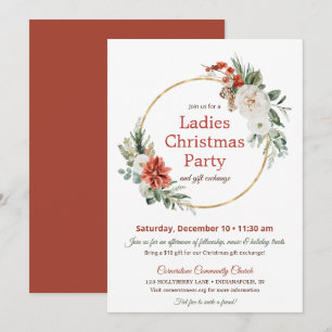 Invitation Échange de cadeaux de Noël de l'église des dames