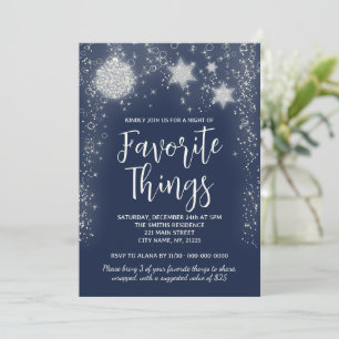 Invitation Échange de cadeaux de Noël des choses préférées