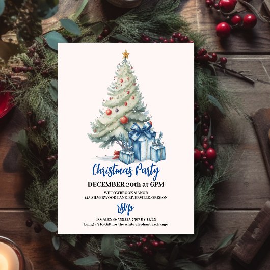 Invitation Échange de cadeaux de Noël Fête de vacances