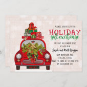 Invitation Échange de cadeaux de Noël Fête de vacances (Devant / Derrière)