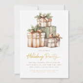 Invitation Échange de cadeaux de Noël Fête des éléphants blan (Devant)