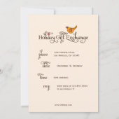 Invitation Échange de cadeaux de Noël Perdreau dans un poirie (Dos)