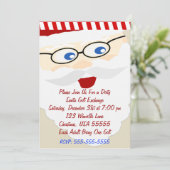 Invitation Échange de cadeaux de Noël Père Noël (Debout devant)