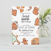 Invitation Échange de cadeaux de Noël Secret Santa VacancesPa (Debout devant)