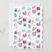 Invitation Échange de cadeaux de Noël Watercolor (Dos)