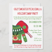 Invitation Échange de cadeaux de pickleball avec un pull de N (Devant)