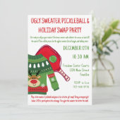 Invitation Échange de cadeaux de pickleball avec un pull de N (Debout devant)
