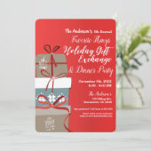 Invitation Échange de cadeaux de vacances entre amis (Debout devant)