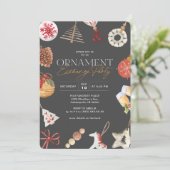 Invitation Échange de cadeaux d'ornement Fête de vacances (Debout devant)