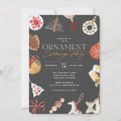 Invitation Échange de cadeaux d'ornement Fête de vacances (Devant)