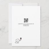 Invitation Échange de cadeaux éléphant blanc drôle fête (Dos)