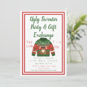 Invitation Échange de cadeaux et de sucreries moches (Debout devant)