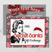 Invitation Échange de cadeaux Secret Santa (Devant / Derrière)