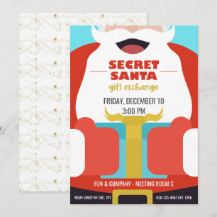 Invitation Échange de cadeaux Secret Santa d'entreprise Fête 