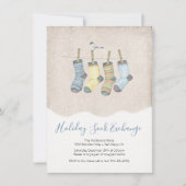 Invitation Échange de chèques vacances Noël (Devant)