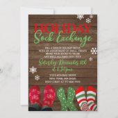 Invitation Échange de chèques vacances Noël (Devant)