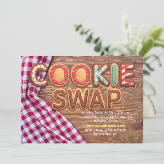 Invitation Échange de cookies (Debout devant)