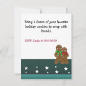 Invitation Échange de cookies de Noël (Dos)