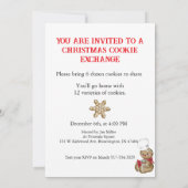 Invitation Échange de cookies de Noël (Dos)