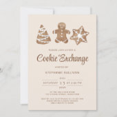 Invitation Échange de cookies de Noël (Devant)