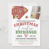 Invitation Échange de cookies de Noël (Devant)