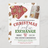 Invitation Échange de cookies de Noël (Devant / Derrière)