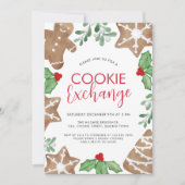 Invitation Échange de cookies de Noël (Devant)