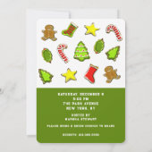 Invitation Échange de cookies de Noël (Dos)