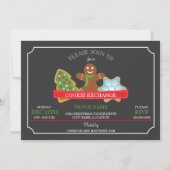 Invitation Échange de cookies de Noël (Devant)