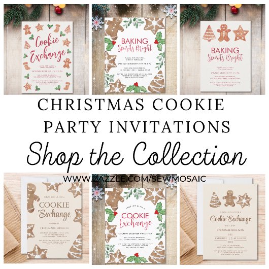 Invitation Échange de cookies de Noël