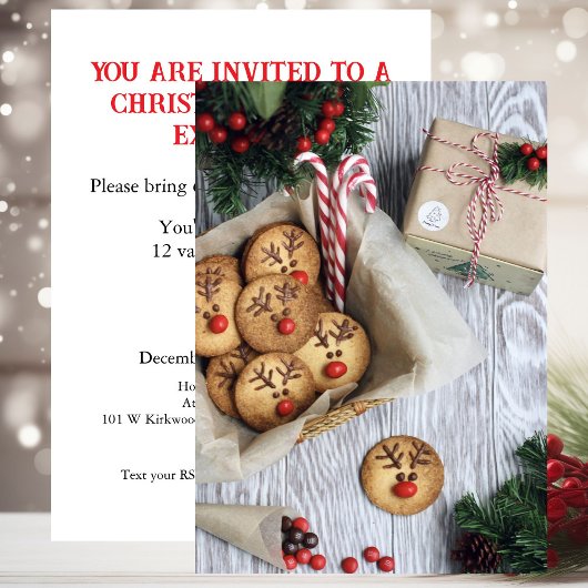 Invitation Échange de cookies de Noël
